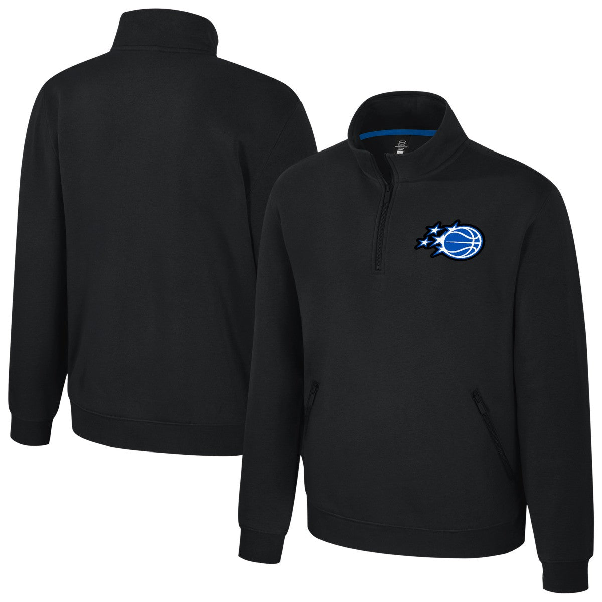 NBA - Orlando Magic Stadium Essentials Unisex Varsity Trainer Quarter-Zip Pullover - Black