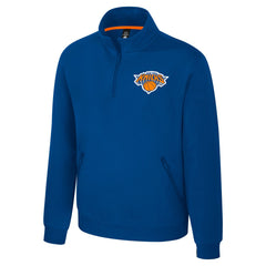 NBA - New York Knicks Stadium Essentials Unisex Varsity Trainer Quarter-Zip Pullover - Blue