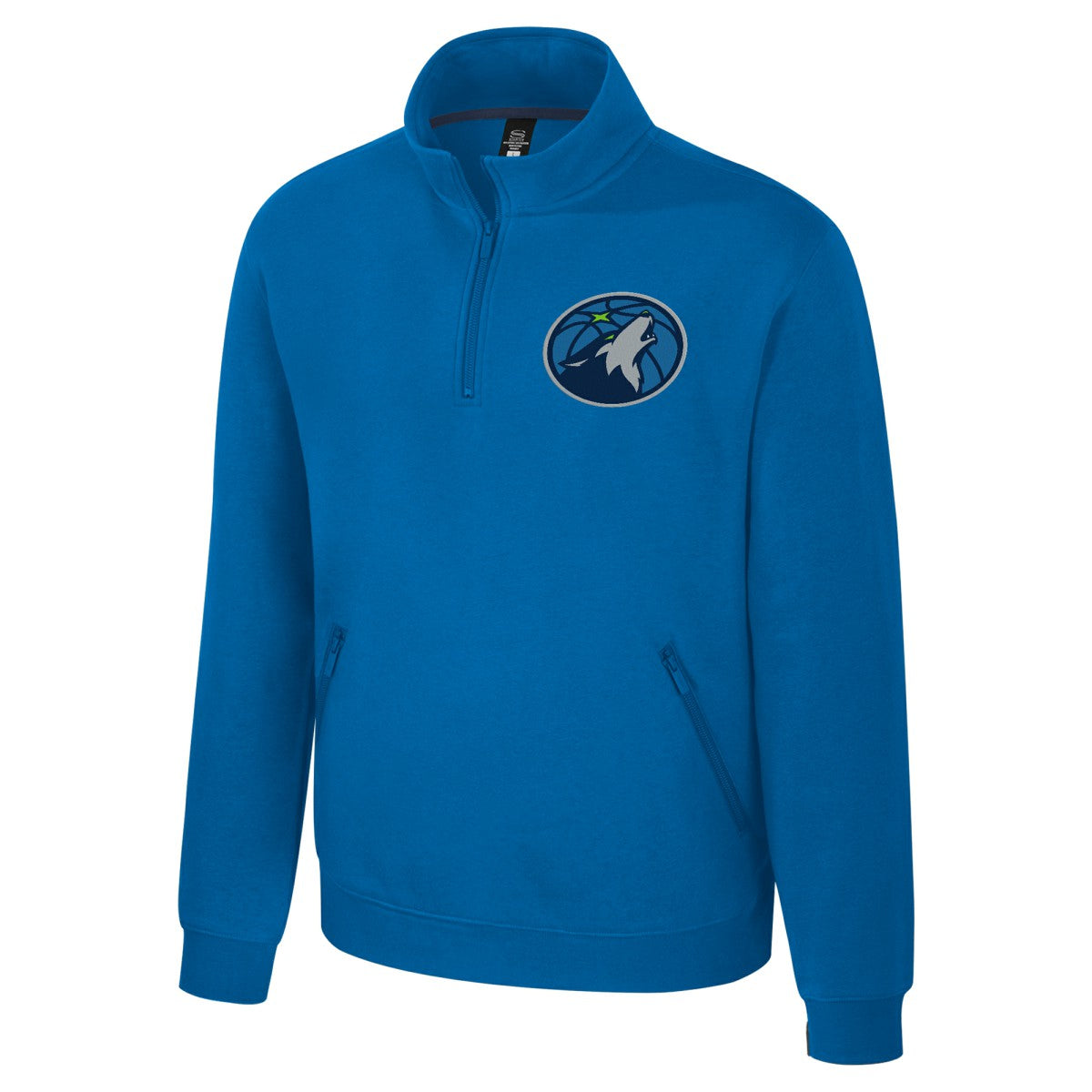NBA - Minnesota Timberwolves Stadium Essentials Unisex Varsity Trainer Quarter-Zip Pullover - Blue