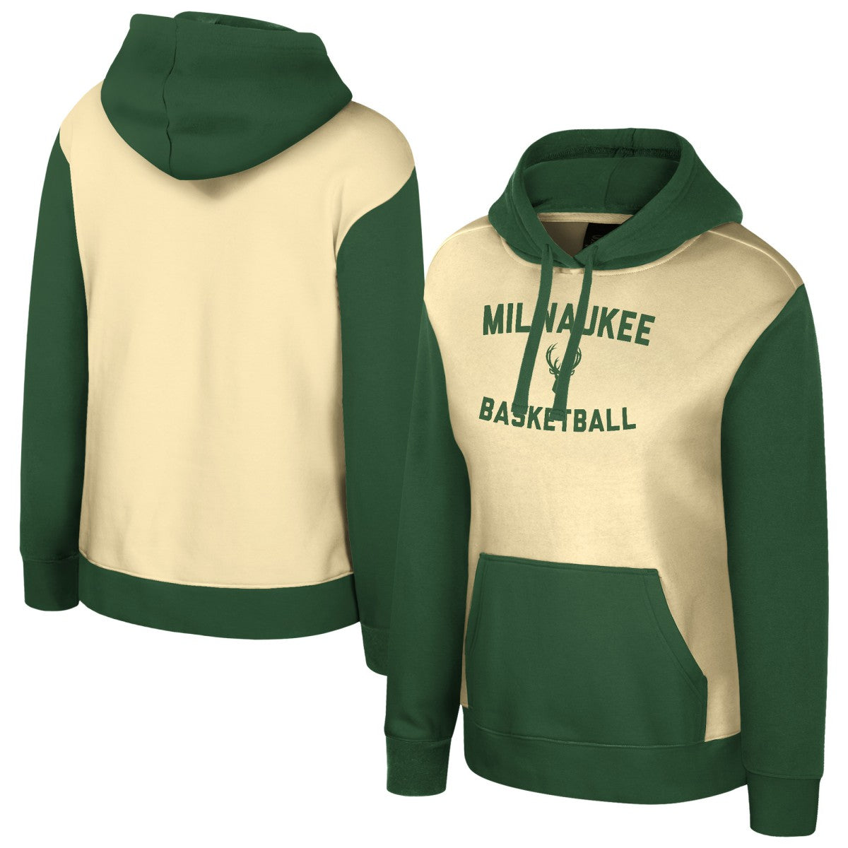 NBA - Milwaukee Bucks Stadium Essentials Women's Rafters Road Trip Hoodie - Cream