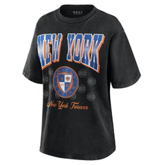 NBA - New York Knicks WEAR by Erin Andrews Women's Oversized Boyfriend T-Shirt - Black