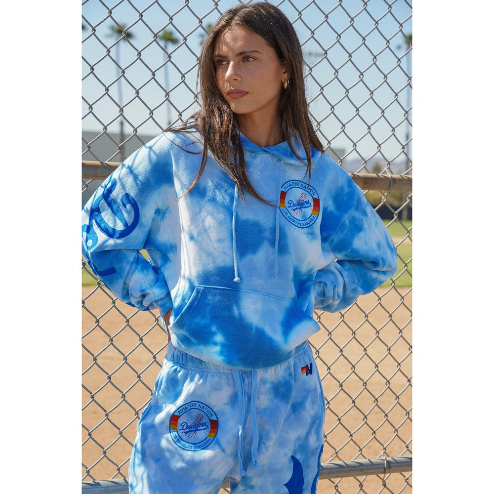 Los Angeles Dodgers Aviator Nation x MLB Unisex Tie-Dye Tri-Blend Hoodie Sale