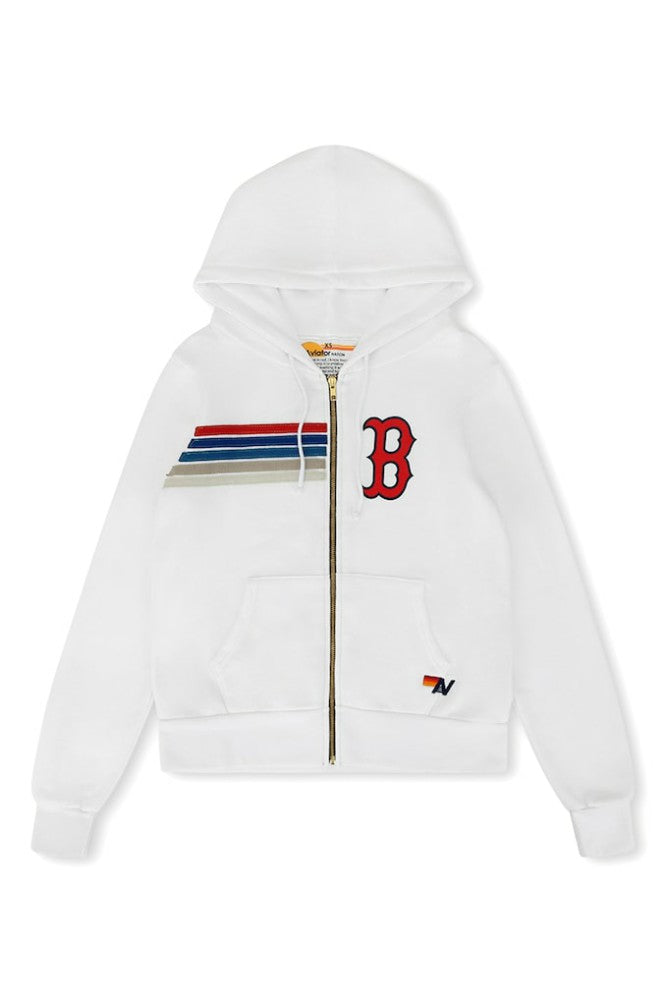 Boston Red Sox Aviator Nation x MLB Unisex Five-Stripe Tri-Blend Full-Zip Hoodie Near Me