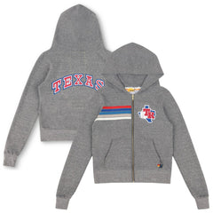 Texas Rangers Aviator Nation x MLB Unisex 5-Stripe Tri-Blend Full-Zip Hoodie Online