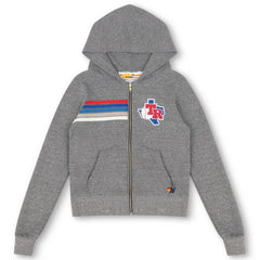 Texas Rangers Aviator Nation x MLB Unisex 5-Stripe Tri-Blend Full-Zip Hoodie Online