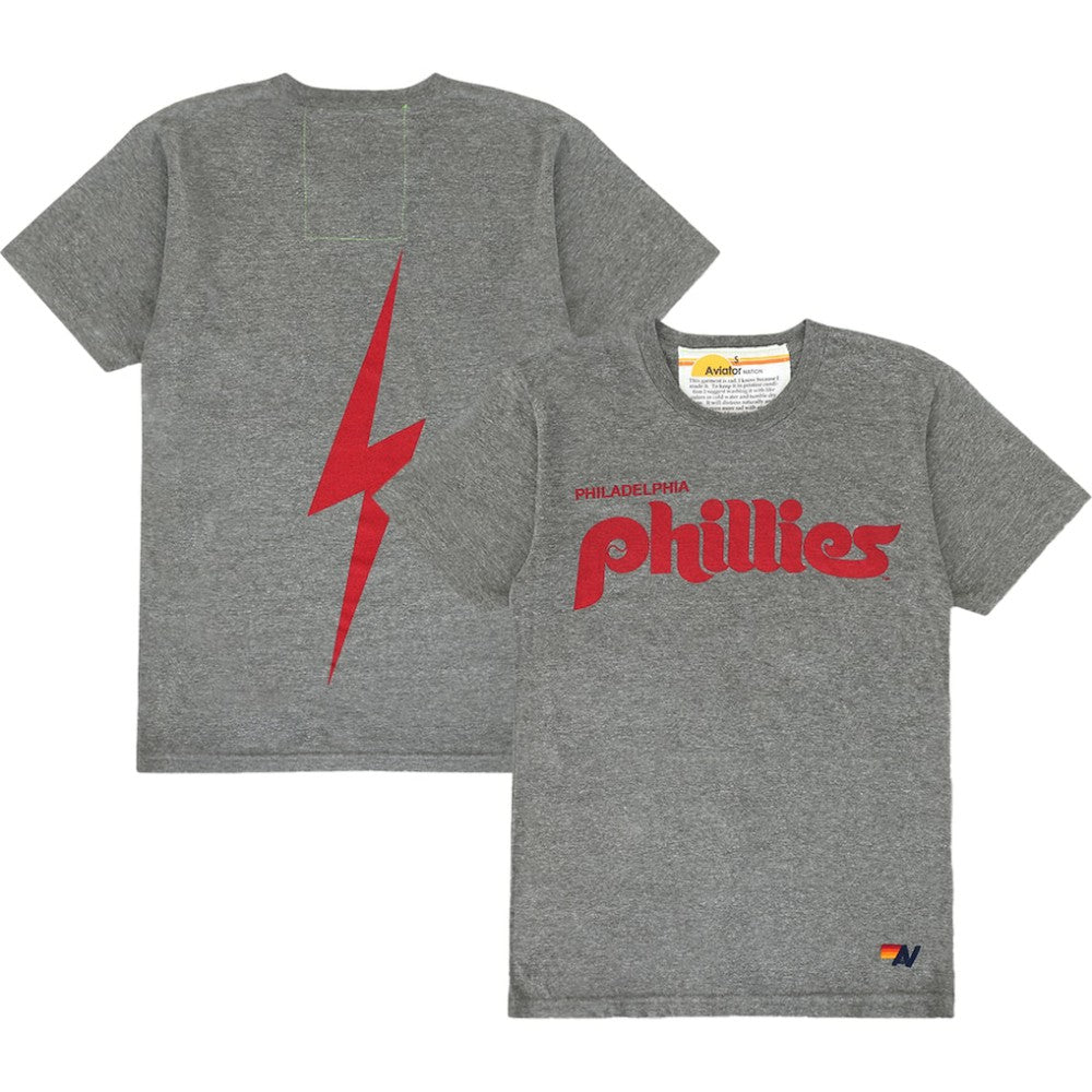 Philadelphia Phillies Aviator Nation x MLB Unisex Bolt Tri-Blend T-Shirt discount