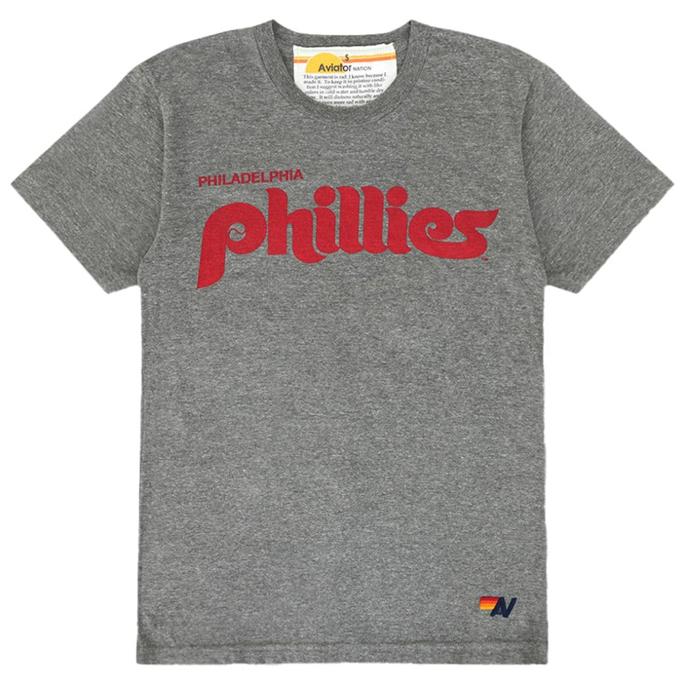 Philadelphia Phillies Aviator Nation x MLB Unisex Bolt Tri-Blend T-Shirt discount