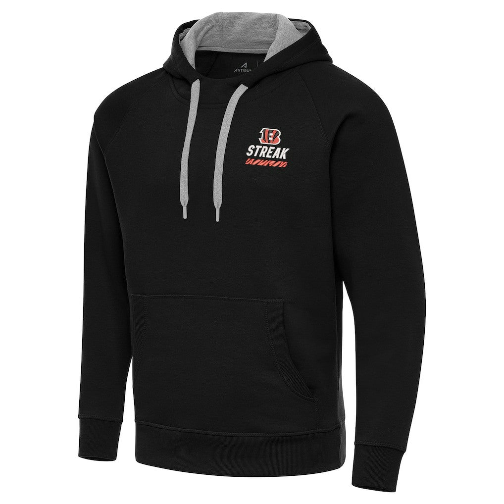 Cincinnati Bengals Antigua Streak Victory Pullover Hoodie Black - NFL