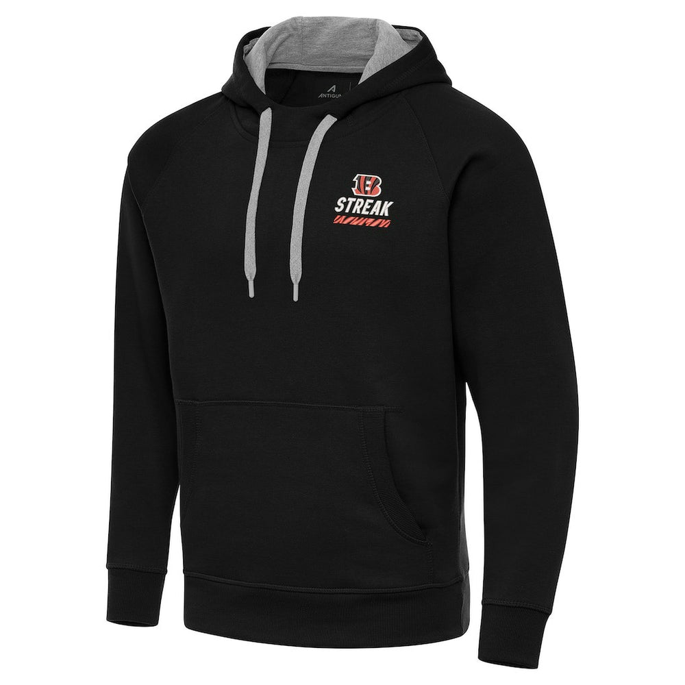 Cincinnati Bengals Antigua Streak Victory Pullover Hoodie Black - NFL
