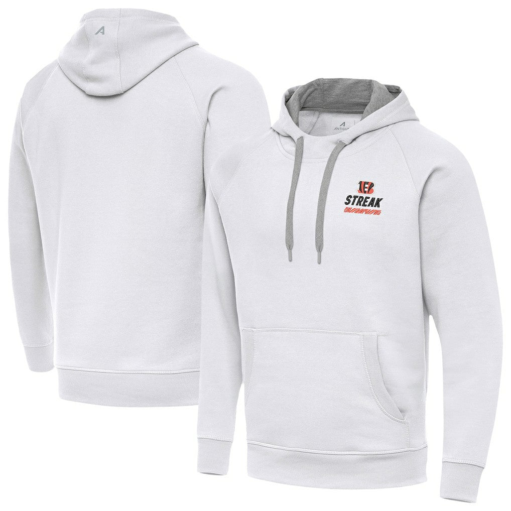 Cincinnati Bengals Antigua Streak Victory Pullover Hoodie White - NFL