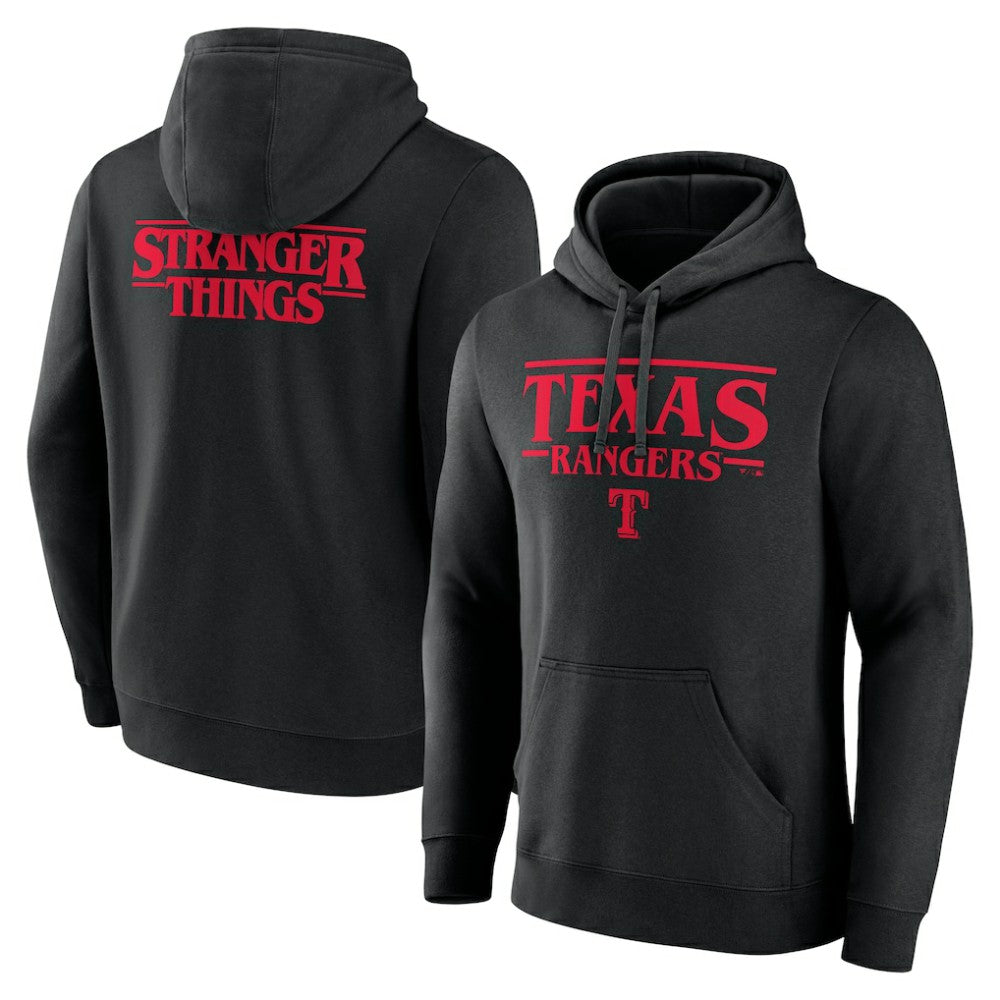 Texas Rangers Stranger Things Logo Lockup Pullover Hoodie Online
