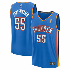 Fanatics - Isaiah Hartenstein Oklahoma City Thunder 2025 NBA Finals Champions Fast Break Replica Player Jersey - Blue - Icon Edition