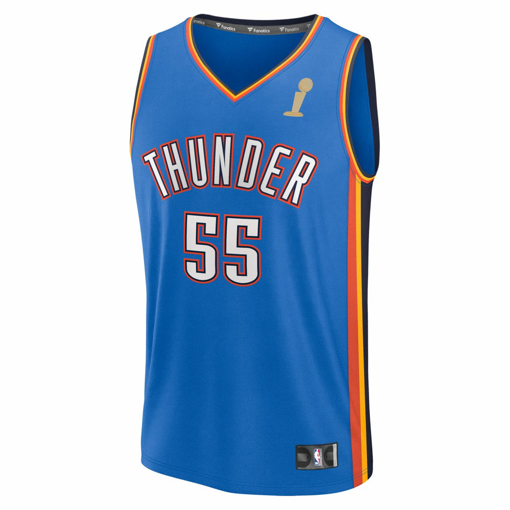 Fanatics - Isaiah Hartenstein Oklahoma City Thunder 2025 NBA Finals Champions Fast Break Replica Player Jersey - Blue - Icon Edition