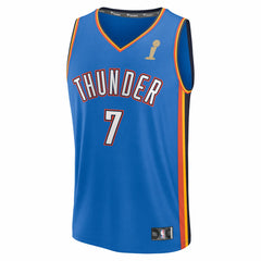 Fanatics - Chet Holmgren Oklahoma City Thunder 2025 NBA Finals Champions Fast Break Replica Player Jersey - Blue - Icon Edition