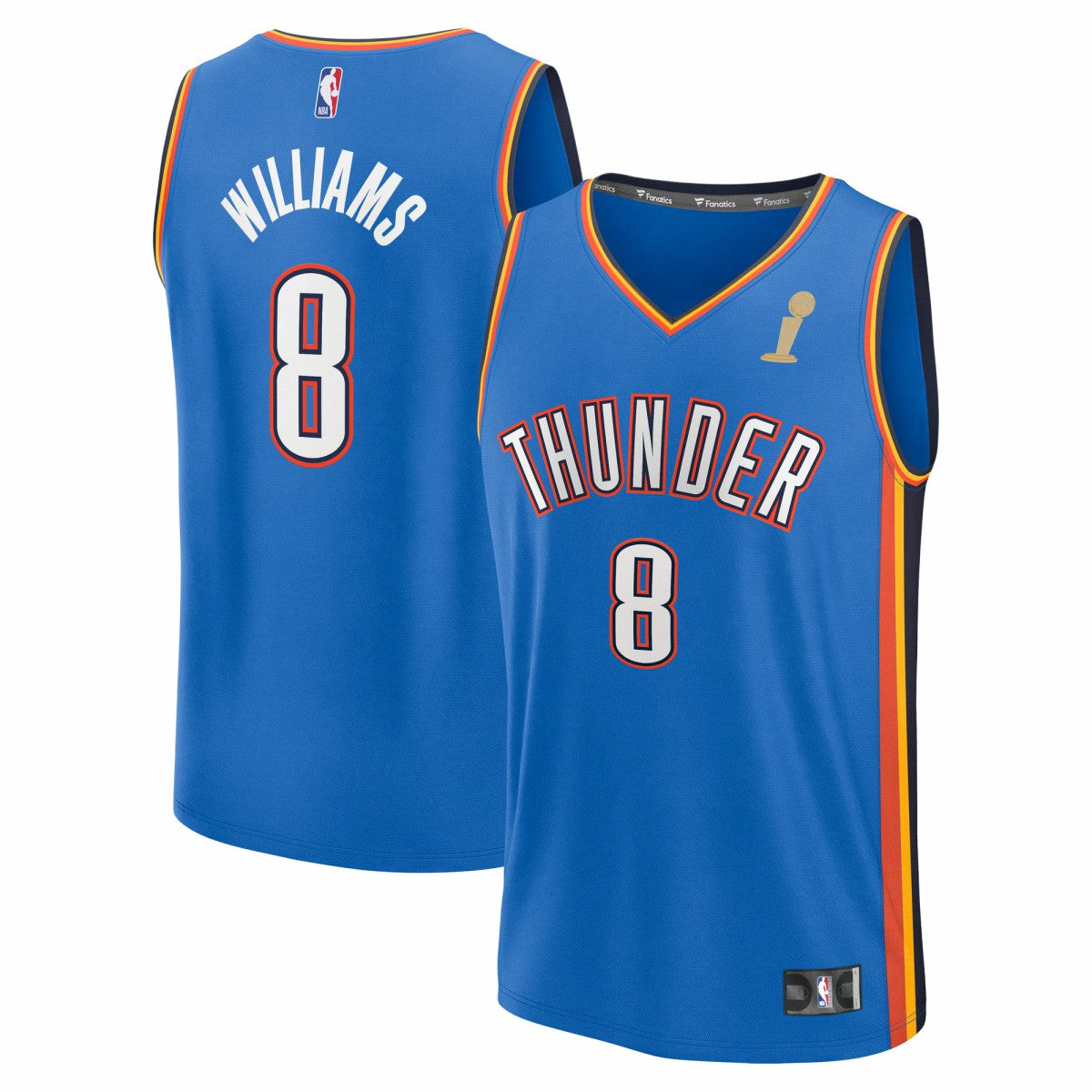 Fanatics - Jalen Williams Oklahoma City Thunder 2025 NBA Finals Champions Fast Break Replica Player Jersey - Blue - Icon Edition