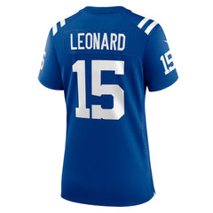 Riley Leonard Indianapolis Colts Women's Team Game Jersey Royal - Nike