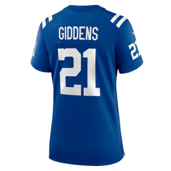 DJ Giddens Indianapolis Colts Women's Team Game Jersey Royal - Nike