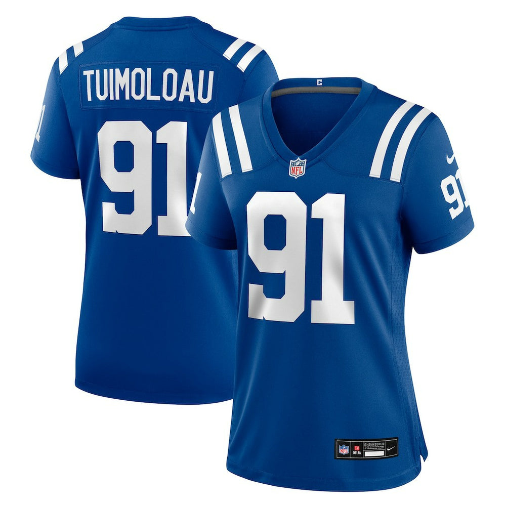 JT Tuimoloau Indianapolis Colts Women's Team Game Jersey Royal - Nike