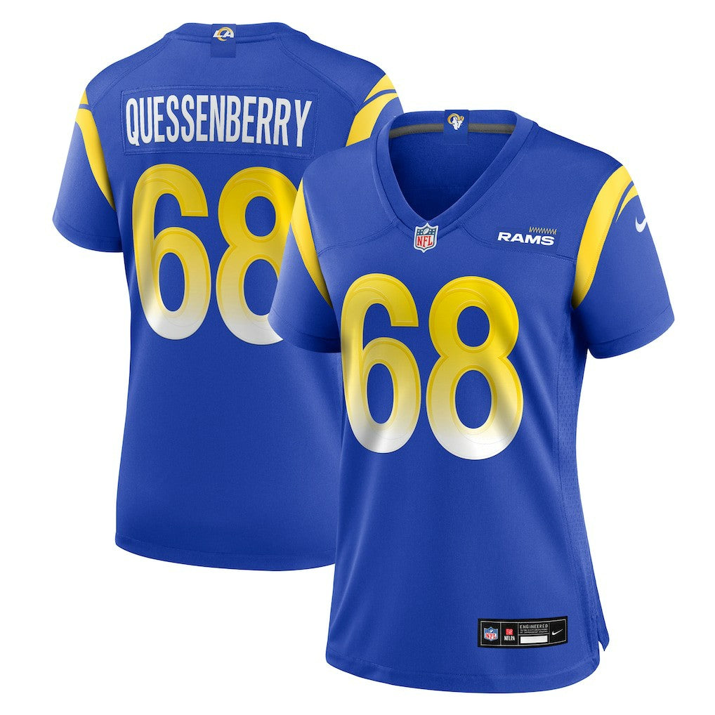 David Quessenberry Los Angeles Rams Women's Team Game Jersey Royal - Nike