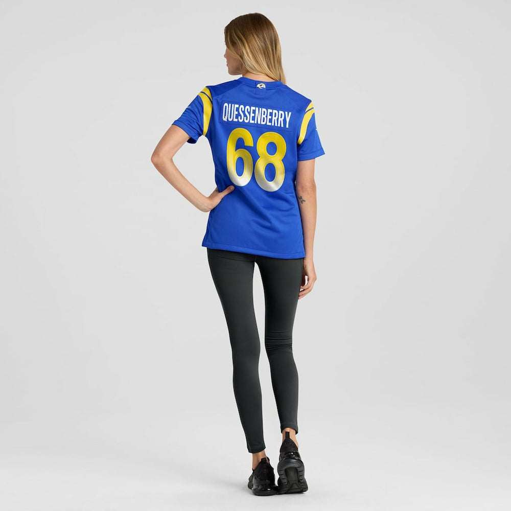 David Quessenberry Los Angeles Rams Women's Team Game Jersey Royal - Nike