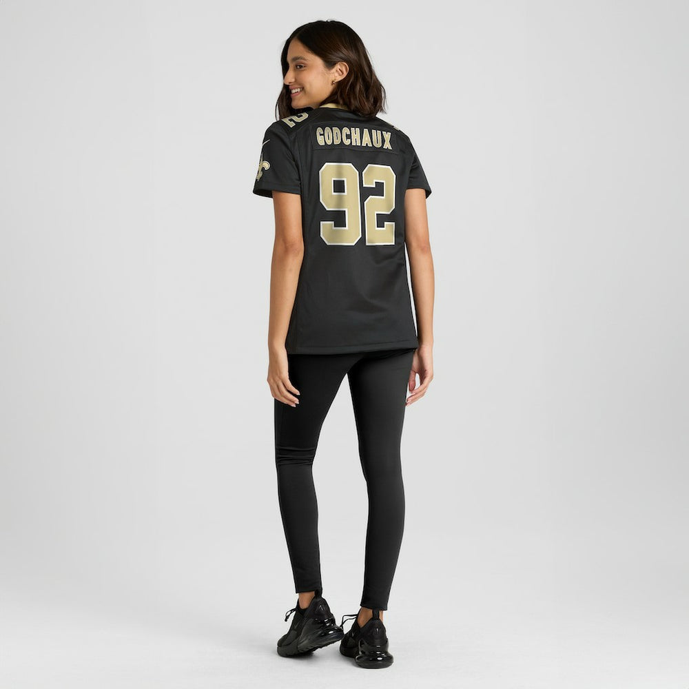 Davon Godchaux New Orleans Saints Women's Team Game Jersey Black - Nike