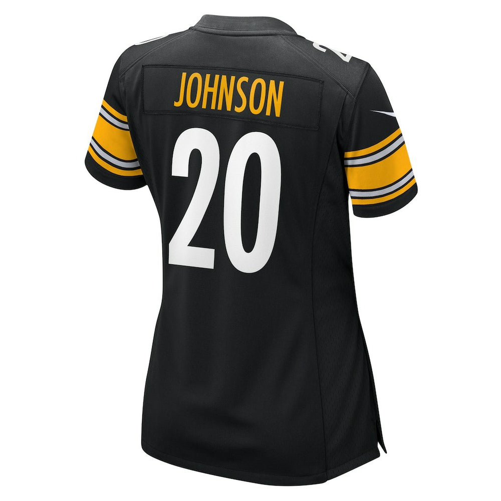 Kaleb Johnson Pittsburgh Steelers Women's Team Game Jersey Black - Nike