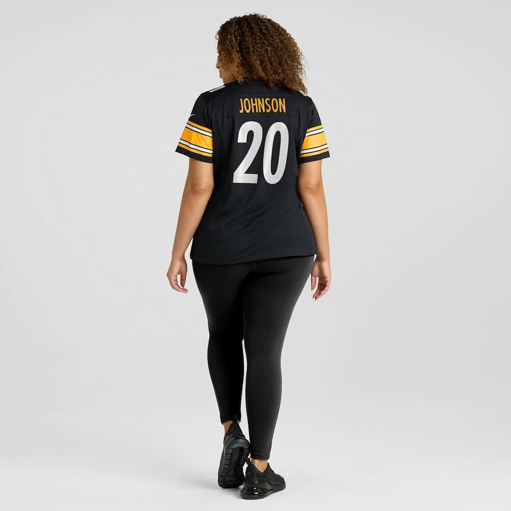 Kaleb Johnson Pittsburgh Steelers Women's Team Game Jersey - Black | NFL Jerseys