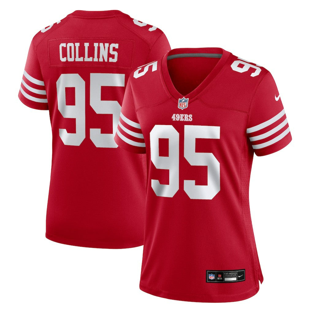 Alfred Collins San Francisco 49ers Women's Team Game Jersey - Scarlet | NFL Jerseys