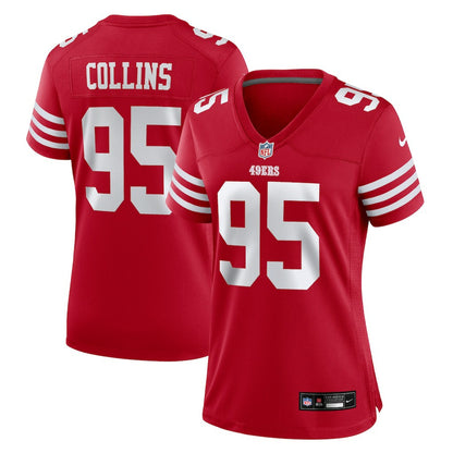 Alfred Collins San Francisco 49ers Women's Team Game Jersey - Scarlet | NFL Jerseys
