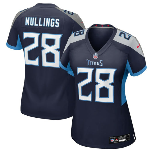 Kalel Mullings Tennessee Titans Women's Team Game Jersey - Navy | NFL Jerseys