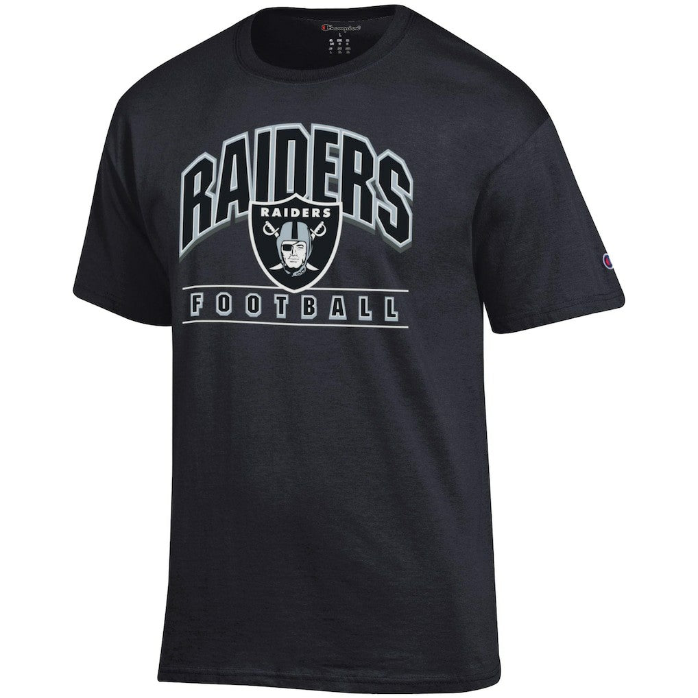 Las Vegas Raiders Champion Football T-Shirt Black - NFL