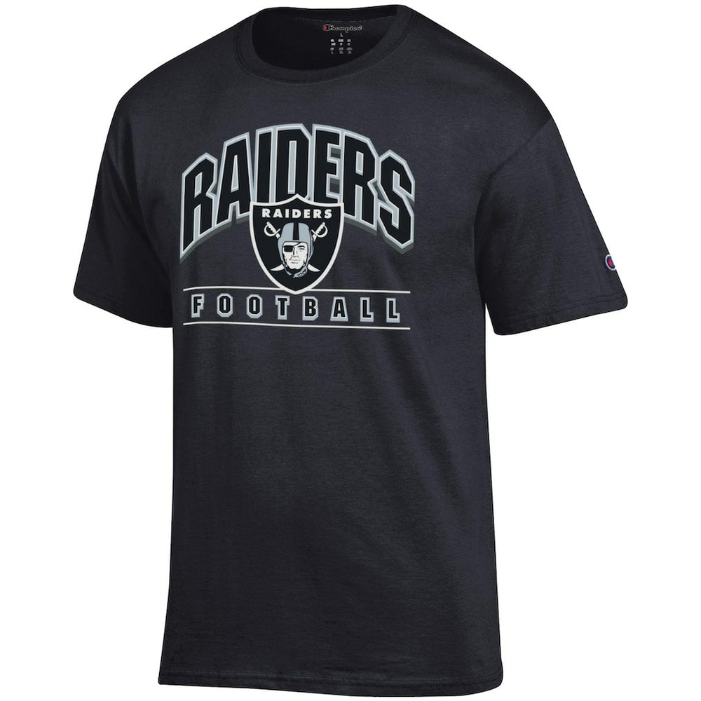 Las Vegas Raiders Champion Football T-Shirt Black - NFL