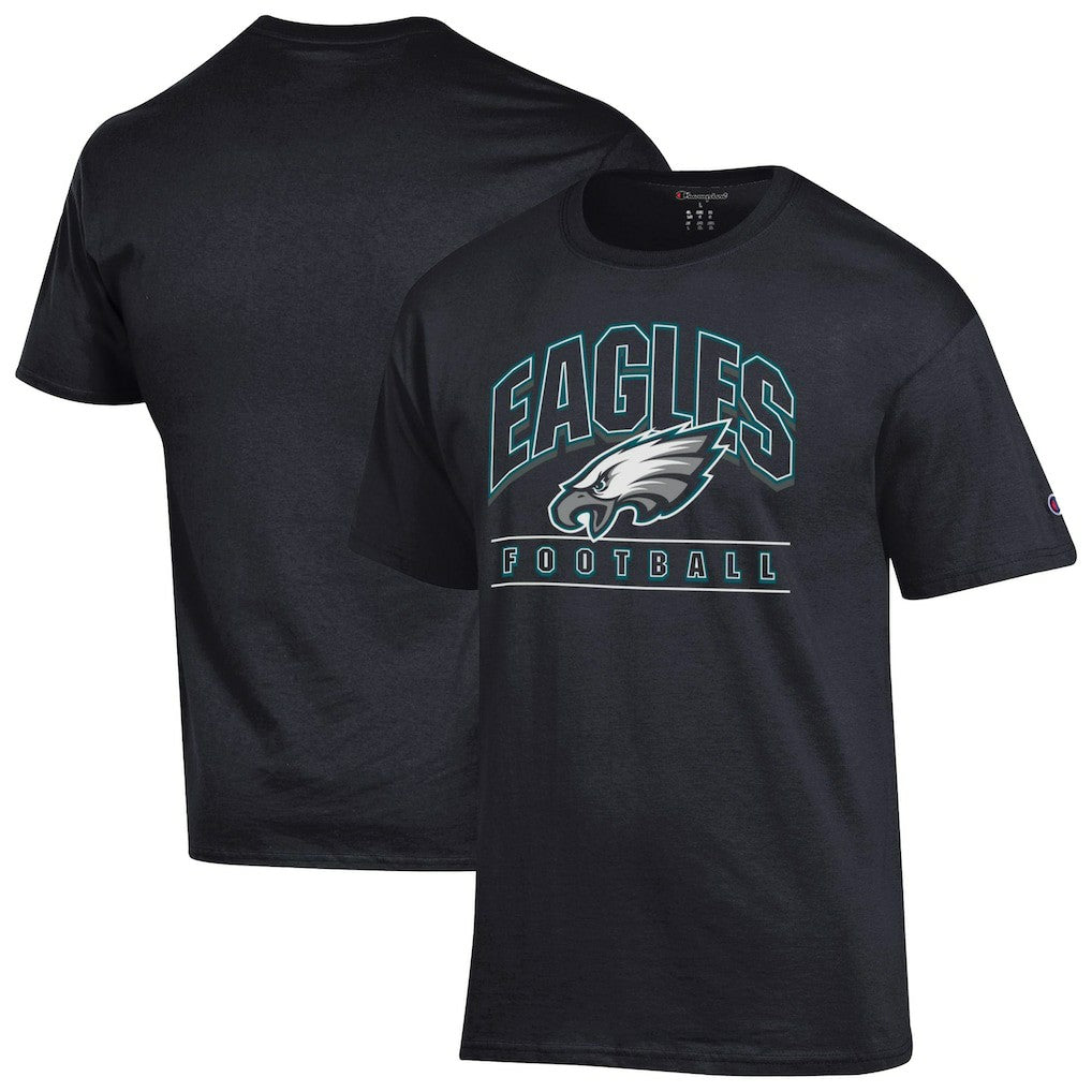 Philadelphia Eagles Champion Football T-Shirt Black - NFL