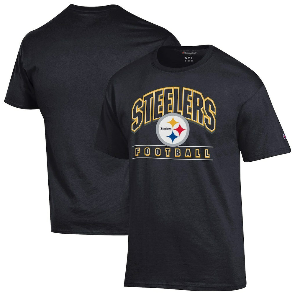 Pittsburgh Steelers Champion Football T-Shirt Black - NFL
