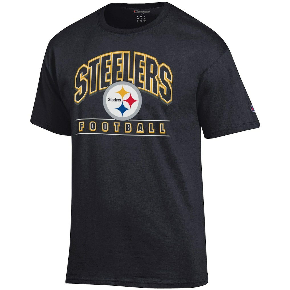 Pittsburgh Steelers Champion Football T-Shirt Black - NFL