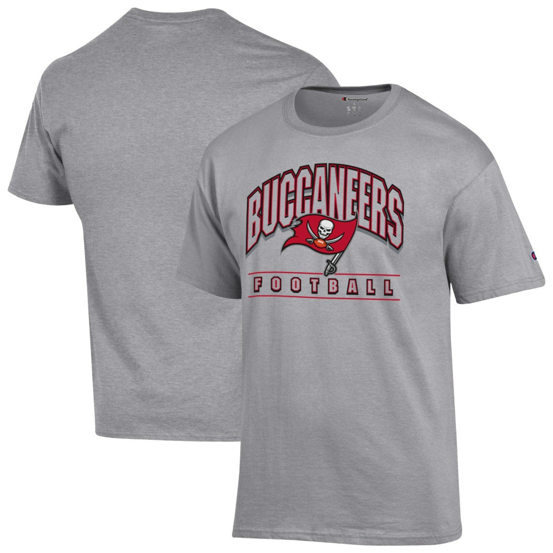 Tampa Bay Buccaneers Champion Football T-Shirt Heather Gray - NFL