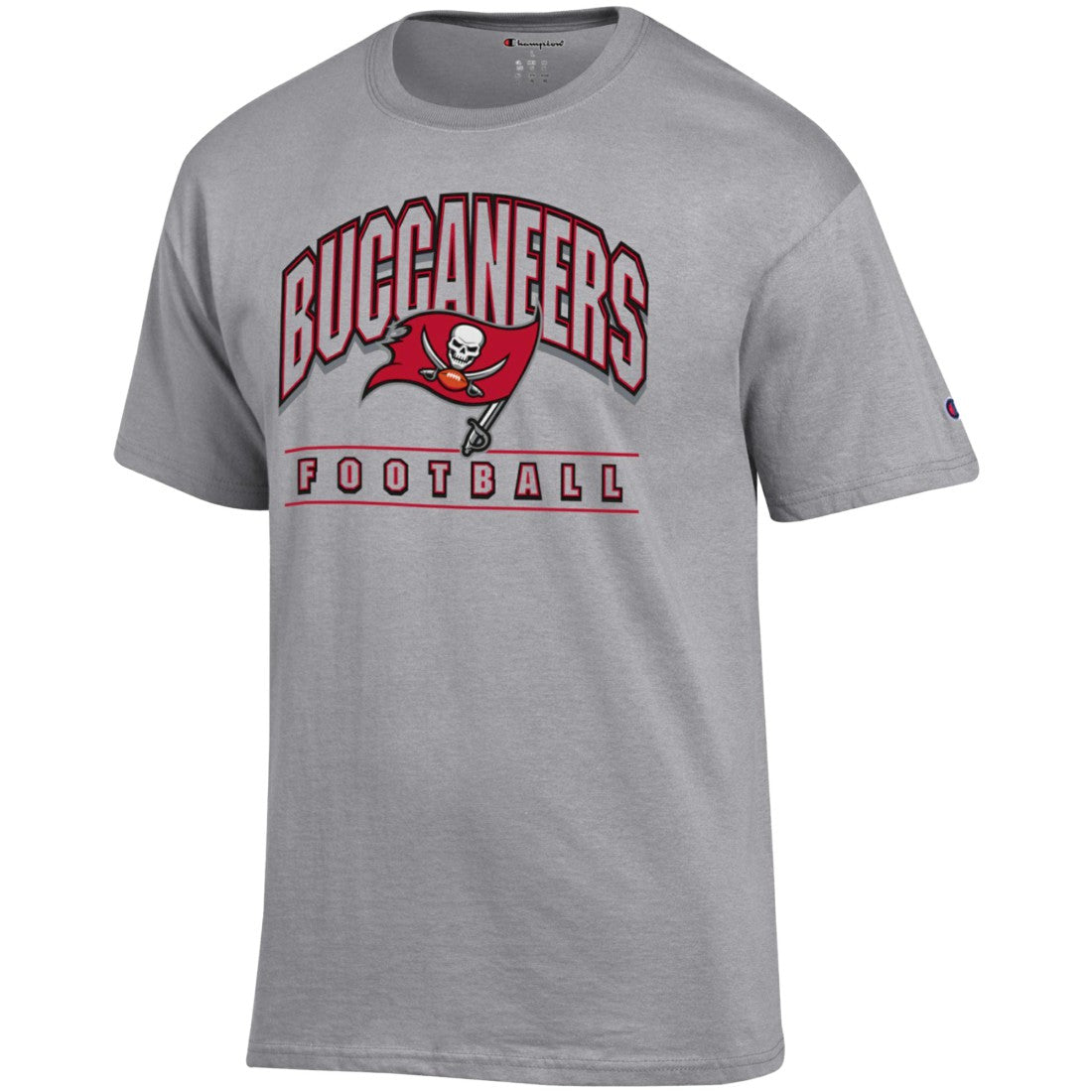 Tampa Bay Buccaneers Champion Football T-Shirt Heather Gray - NFL