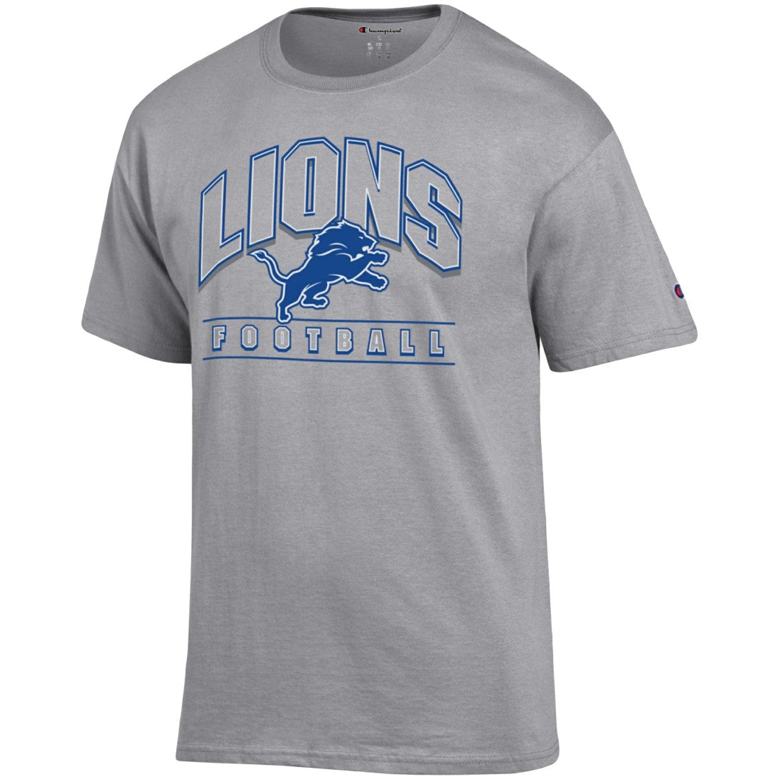 Detroit Lions Champion Football T-Shirt Heather Gray - NFL