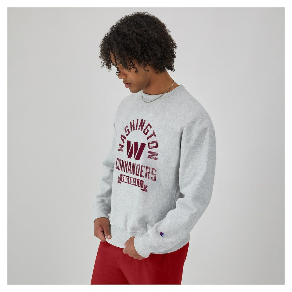 Washington Commanders Champion Reverse Weave Fleece Pullover Sweatshirt Heather Gray - NFL