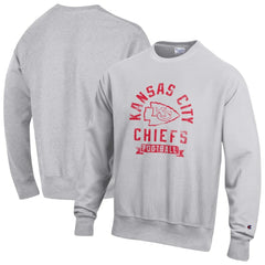 Kansas City Chiefs Champion Reverse Weave Fleece Pullover Sweatshirt Heather Gray - NFL