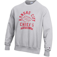 Kansas City Chiefs Champion Reverse Weave Fleece Pullover Sweatshirt Heather Gray - NFL