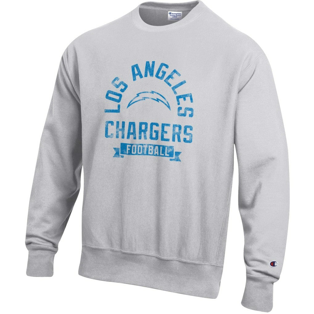 Los Angeles Chargers Champion Reverse Weave Fleece Pullover Sweatshirt Heather Gray - NFL