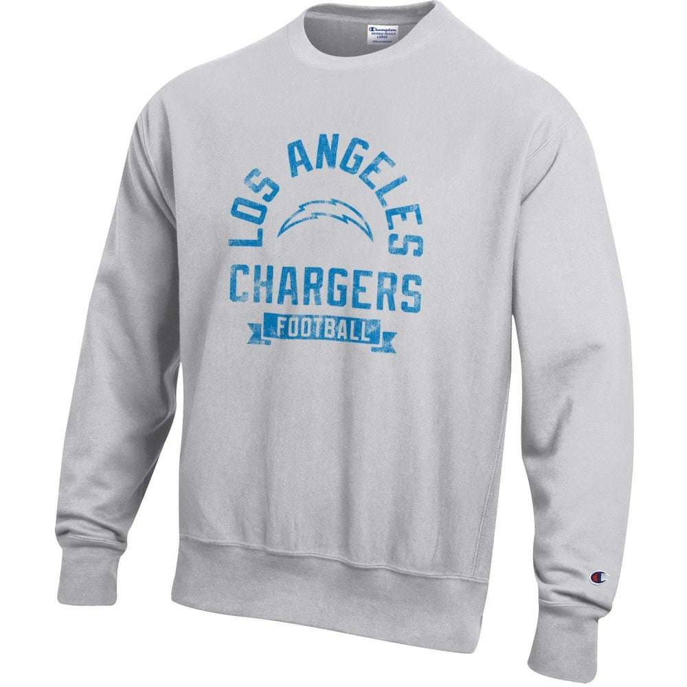 Los Angeles Chargers Champion Reverse Weave Fleece Pullover Sweatshirt Heather Gray - NFL