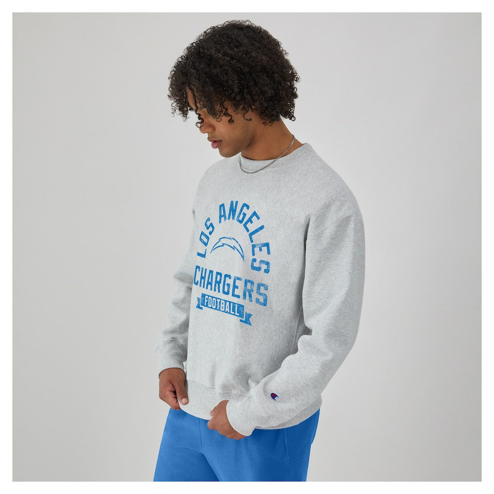 Los Angeles Chargers Champion Reverse Weave Fleece Pullover Sweatshirt Heather Gray - NFL