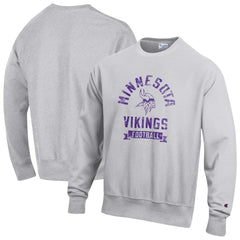 Minnesota Vikings Champion Reverse Weave Fleece Pullover Sweatshirt Heather Gray - NFL