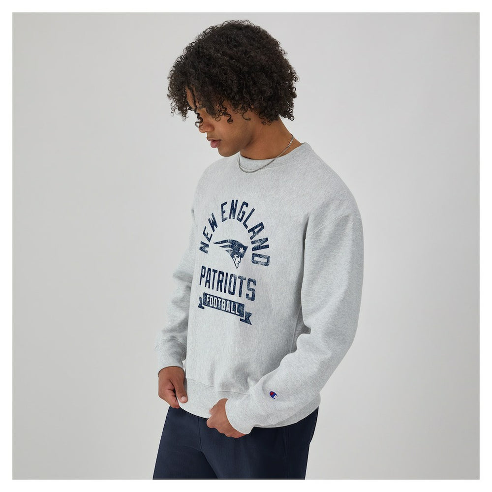 New England Patriots Champion Reverse Weave Fleece Pullover Sweatshirt Heather Gray - NFL