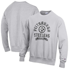 Pittsburgh Steelers Champion Reverse Weave Fleece Pullover Sweatshirt Heather Gray - NFL