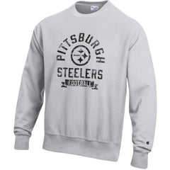 Pittsburgh Steelers Champion Reverse Weave Fleece Pullover Sweatshirt Heather Gray - NFL