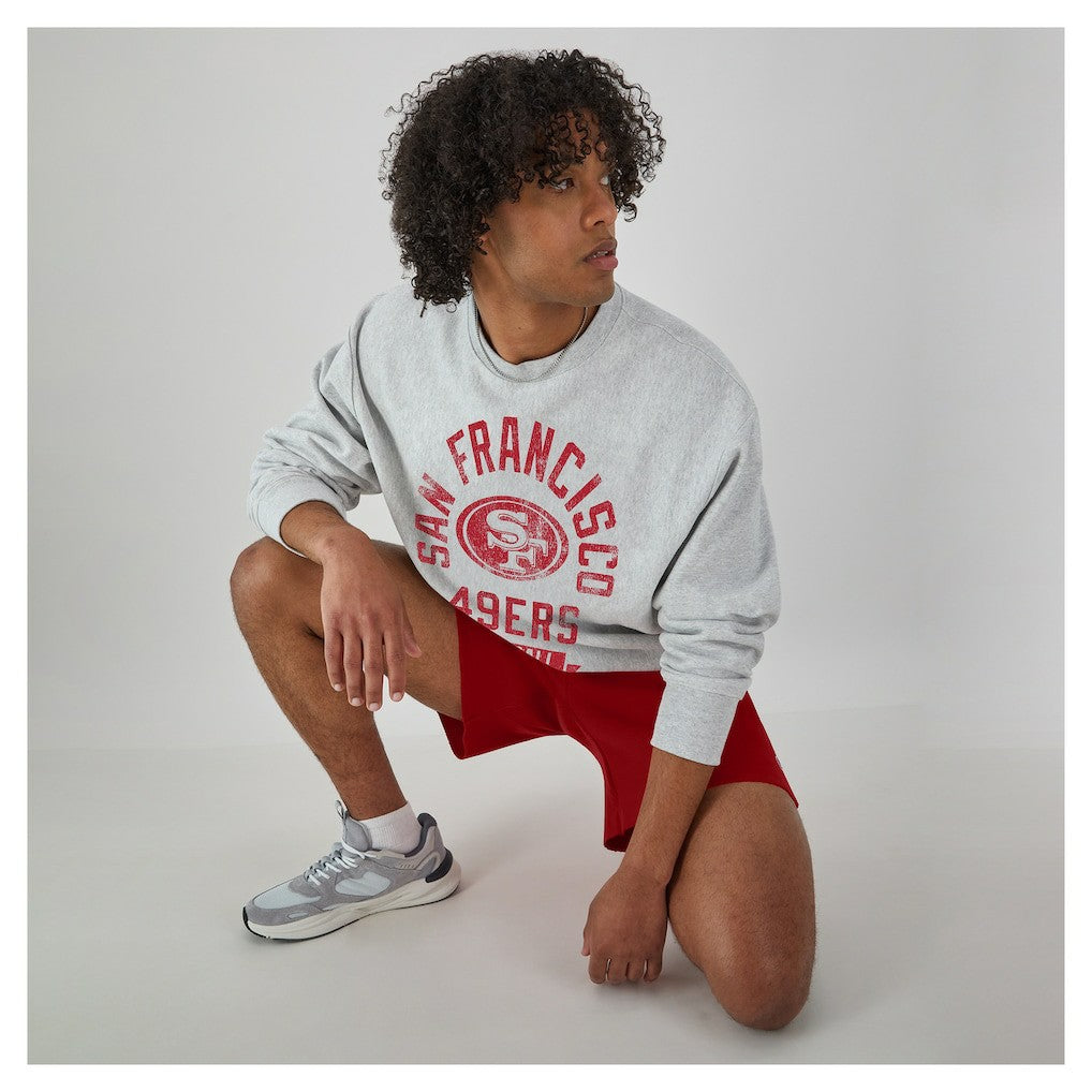 San Francisco 49ers Champion Reverse Weave Fleece Pullover Sweatshirt Heather Gray - NFL
