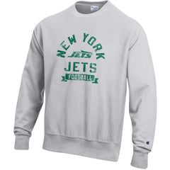 New York Jets Champion Reverse Weave Fleece Pullover Sweatshirt Heather Gray - NFL